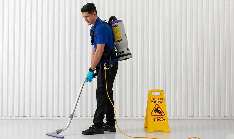 commercial-worker EVS Technician Floor Cleaning