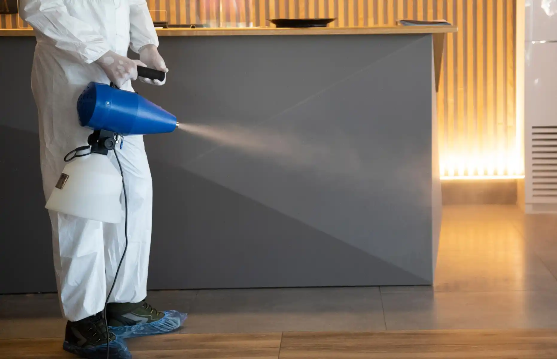 Electrostatic spraying in healthcare setting